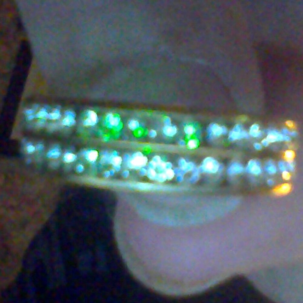 ladies size 10gold plated and diamond ring